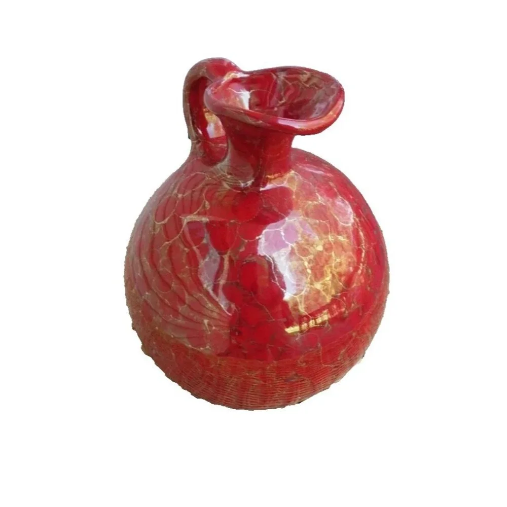 Vintage Crackled Style Art Studio Pottery Hand Crafted Pitcher/Vase/Ewer